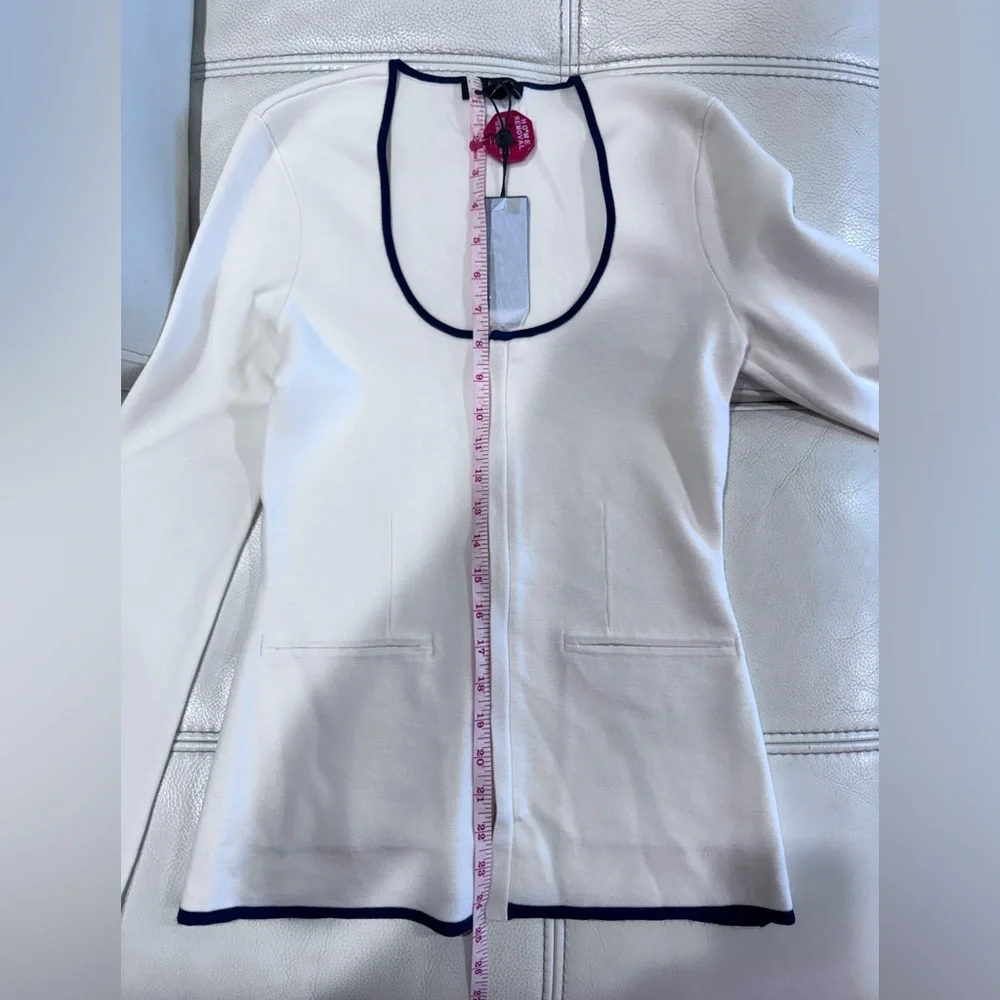 NWT $398 RAG & BONE Ella Wool-Blend Front-Zip Cardigan in XS - Picture 7 of 12